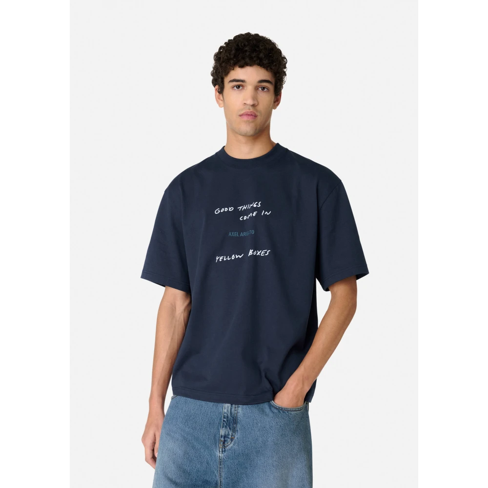Axel Arigato Good Things T-Shirt Blue Heren