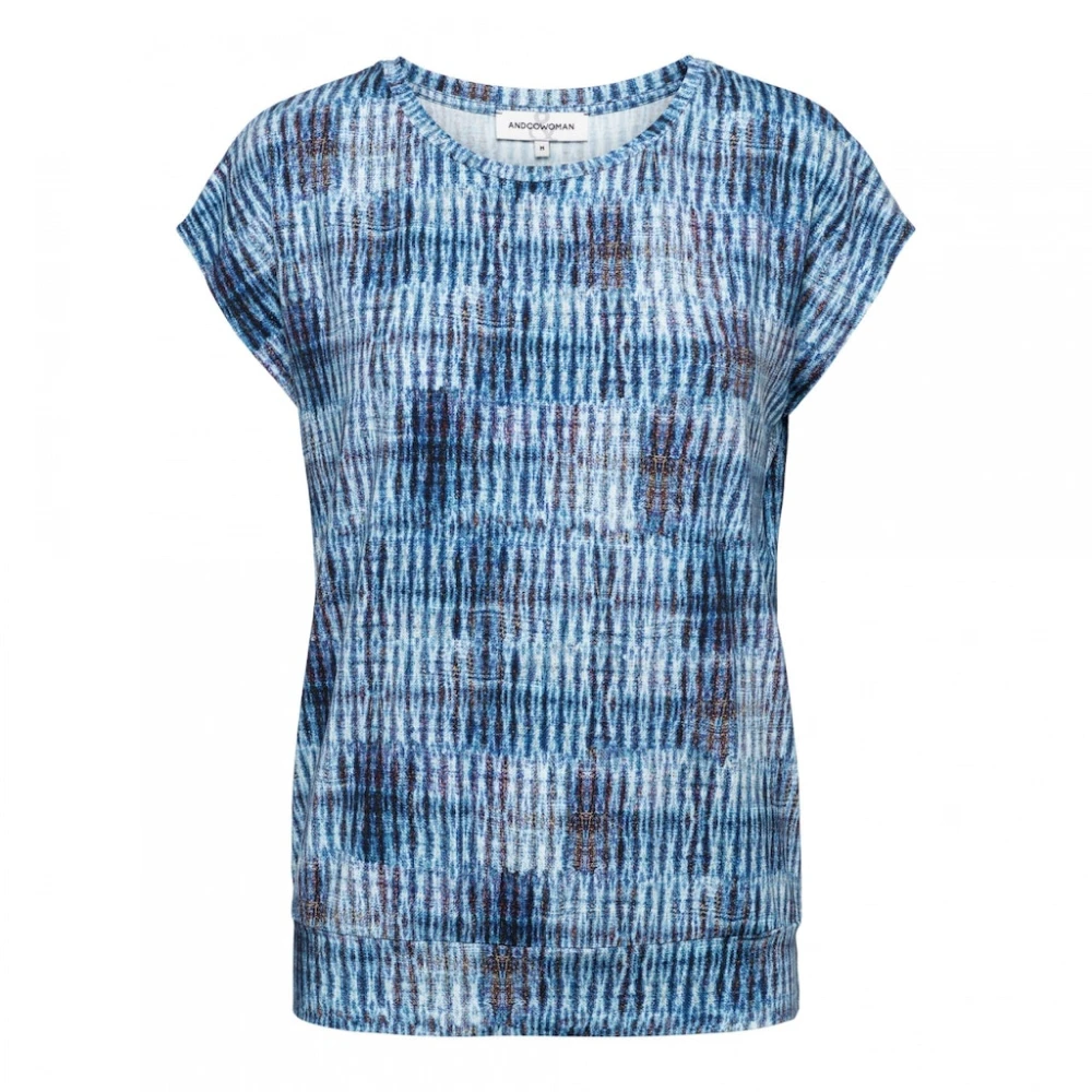 &Co Woman shirt Denim Multi KM Lieke Denim To230 41065 Blue Dames