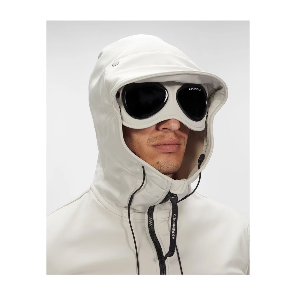 C.P. Company Zachte Schaal Parelwitte Hoodie White Heren