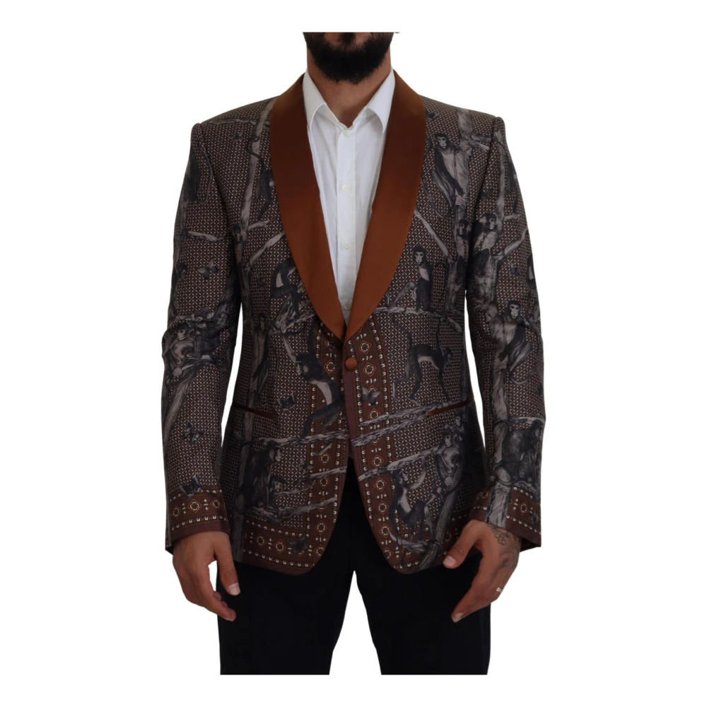 Dolce & Gabbana Apa Print Blazer Sicilia Stil Multicolor, Herr