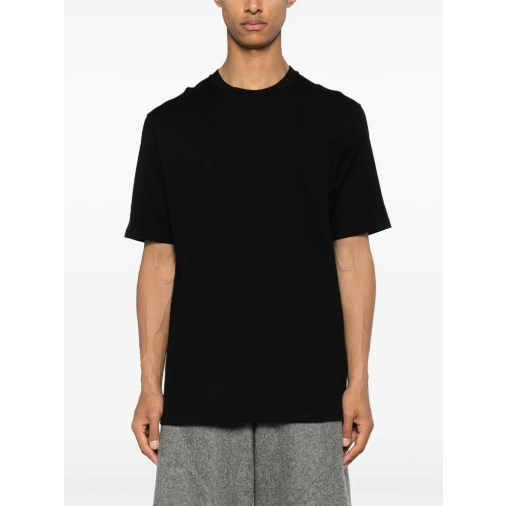 Jil Sander Klassiek Zwart Katoenen T-shirt Black Heren