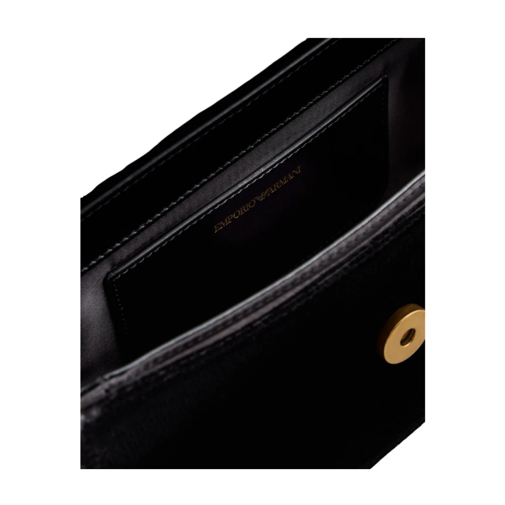 Emporio Armani Stijlvolle Leren Tas Black Dames