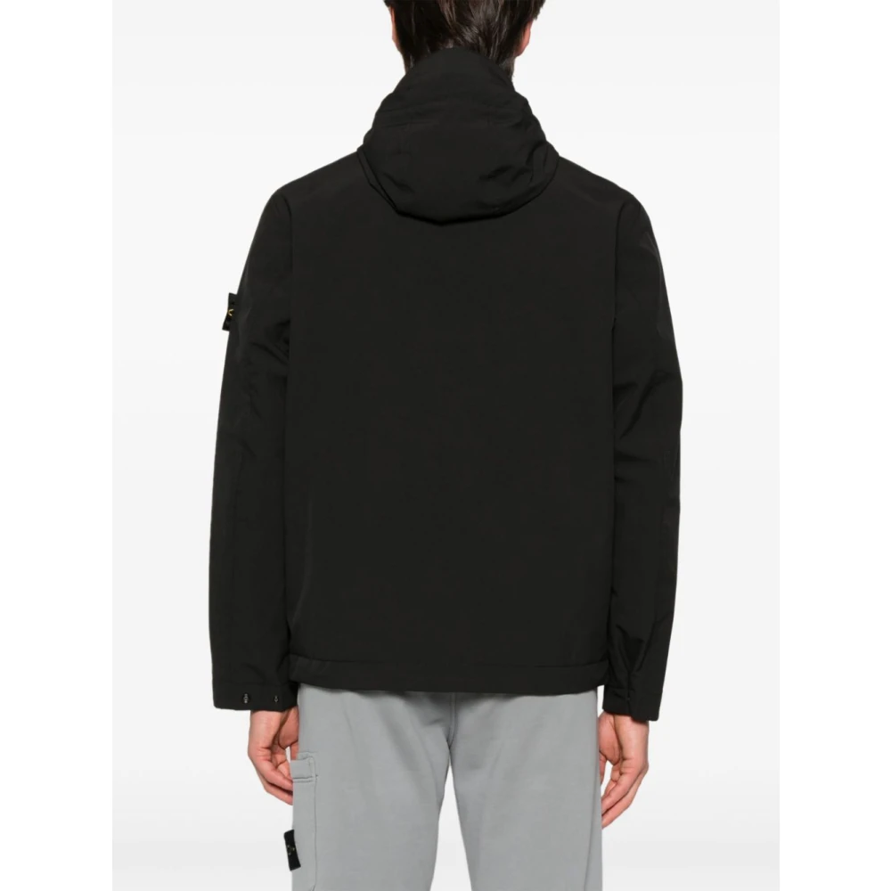Stone Island Zwarte Parka voor Mannen Black Heren