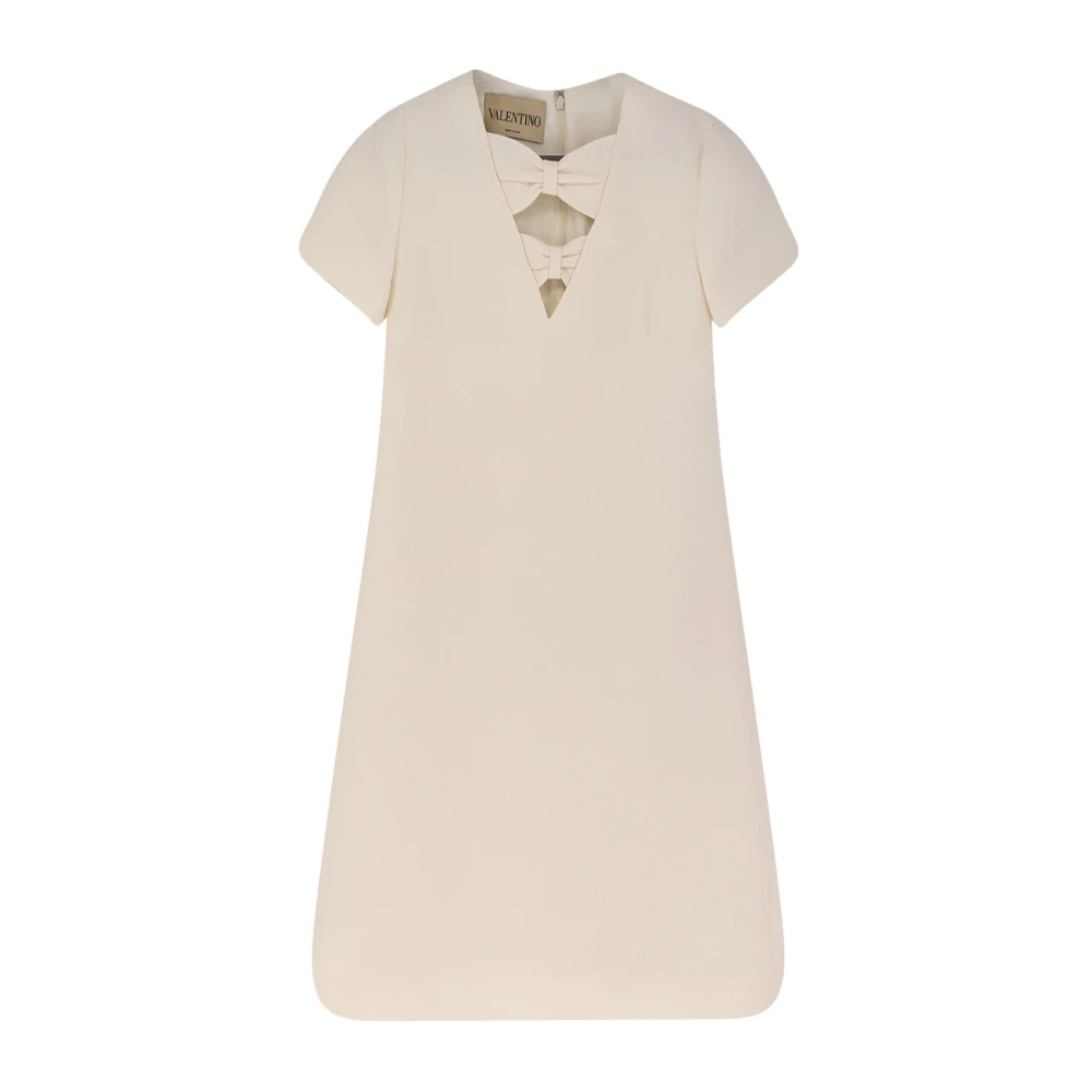 Valentino Women's Beige Bow Short Dress - Short Dresses - M - Dresses