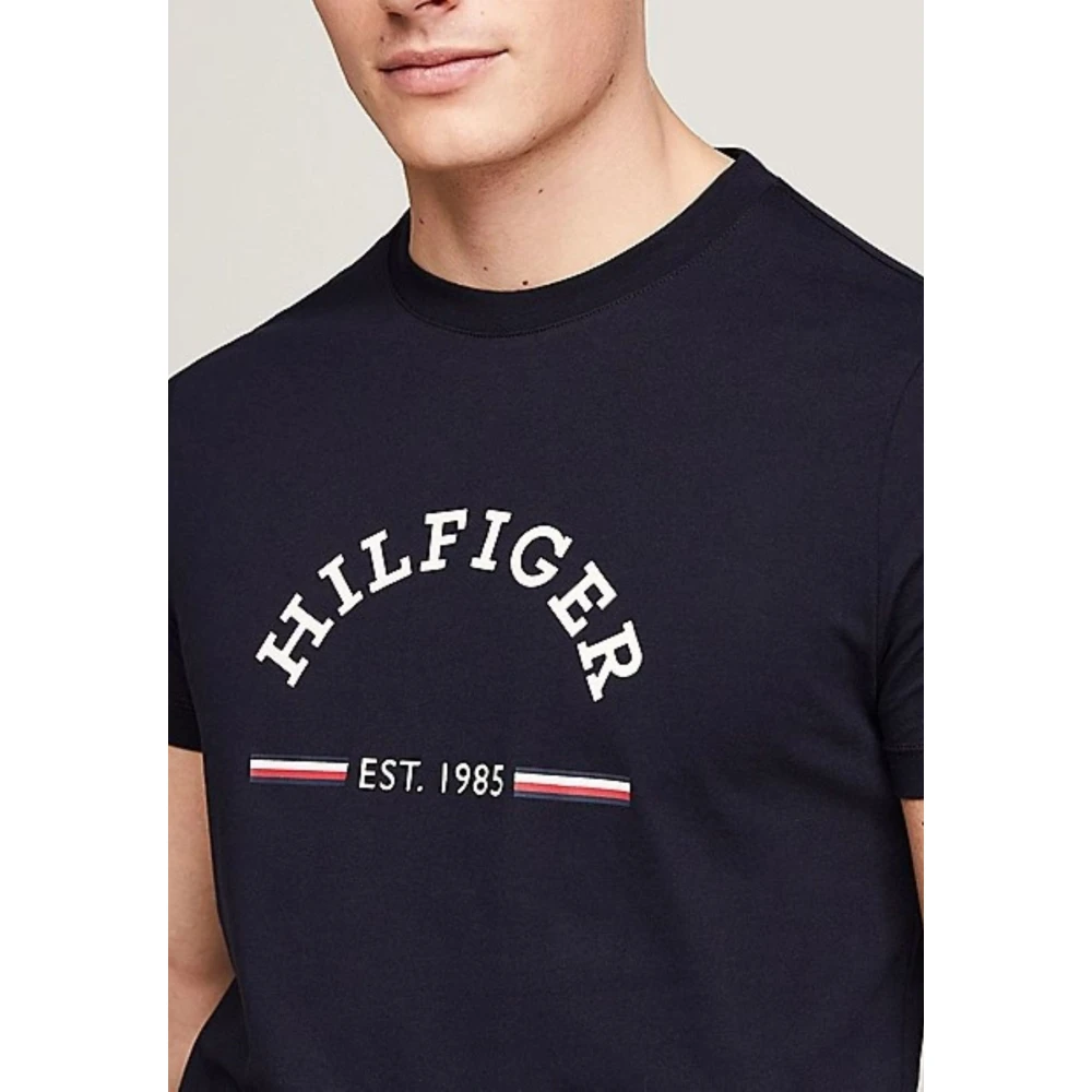 Tommy Hilfiger Heren RWB Arch Grafisch T-shirt Blue Heren