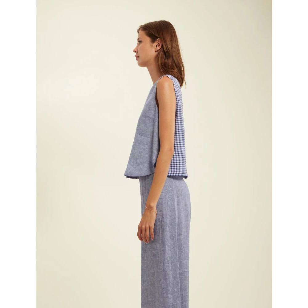 Ines De La Fressange Paris Albert blue linen blouse Blue Dames