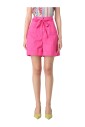 shorts-en-coton-fuchsia-a-taille-haute