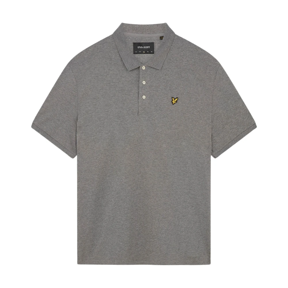 Lyle & Scott Ekologisk Polo Tröja Ljusgrå Marl Gray, Herr