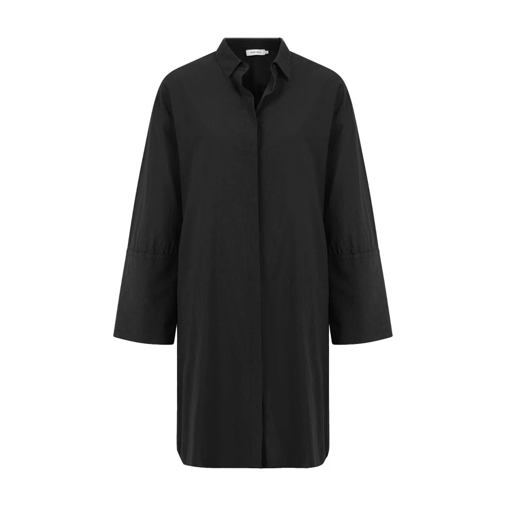 Knit-ted Poppy Korte Mouw Blouse Black Dames