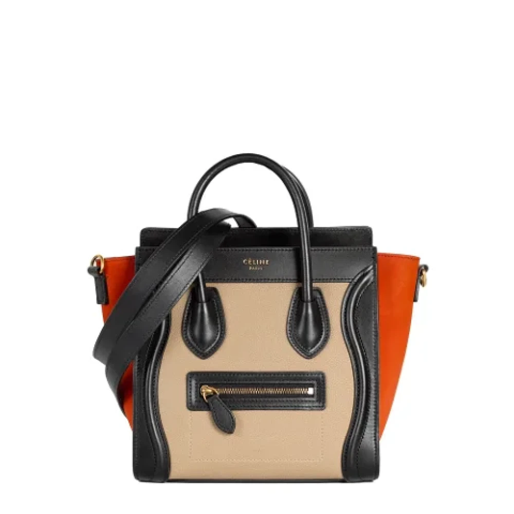 Celine Vintage Pre-owned Leather celine-bags Beige Dames