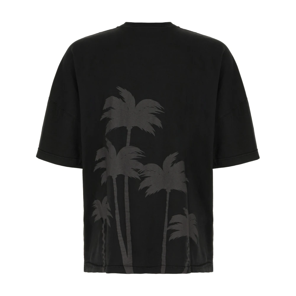 Palm Angels Casual Katoenen T-Shirt in Diverse Kleuren Black Heren