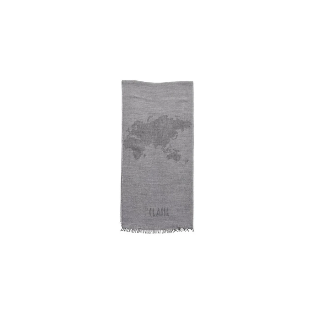 Alviero Martini 1a Classe Grijze Textuur Sjaal Herfst Winter Collectie Gray Dames