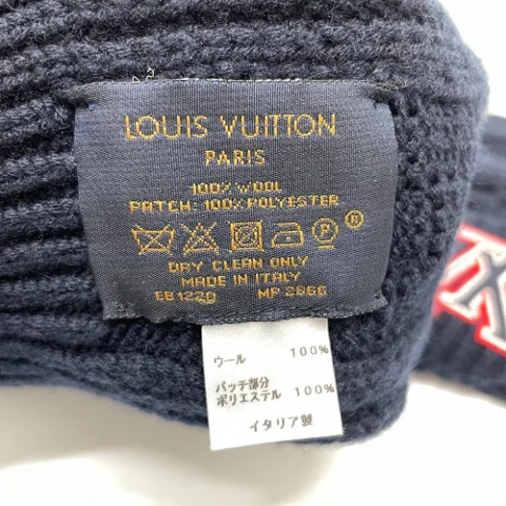 Louis Vuitton Vintage Pre-owned Wool scarves Blue Dames