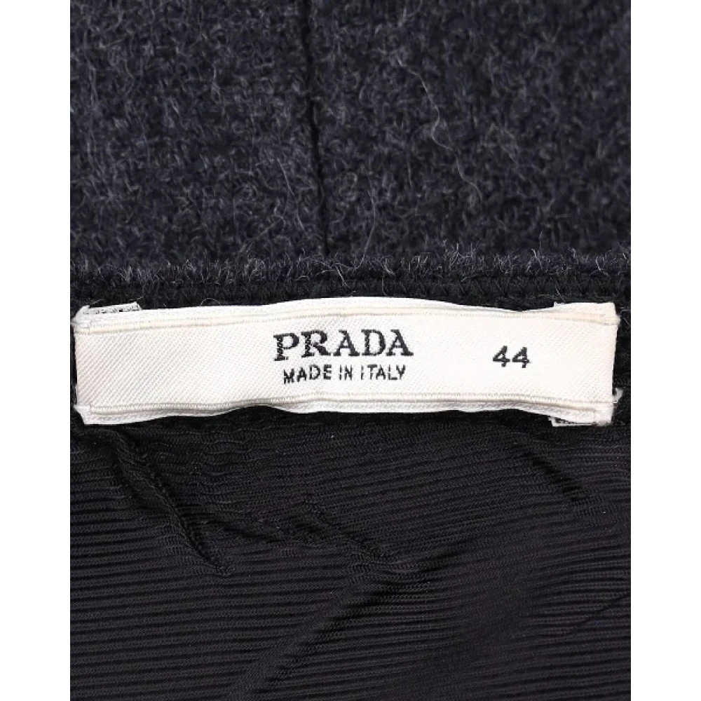 Prada Vintage Pre-owned Wool dresses Gray Dames