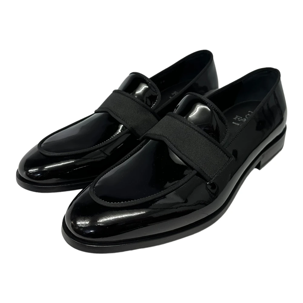 Fabi Formele metropool mocassin in zwart lakleer Black Heren