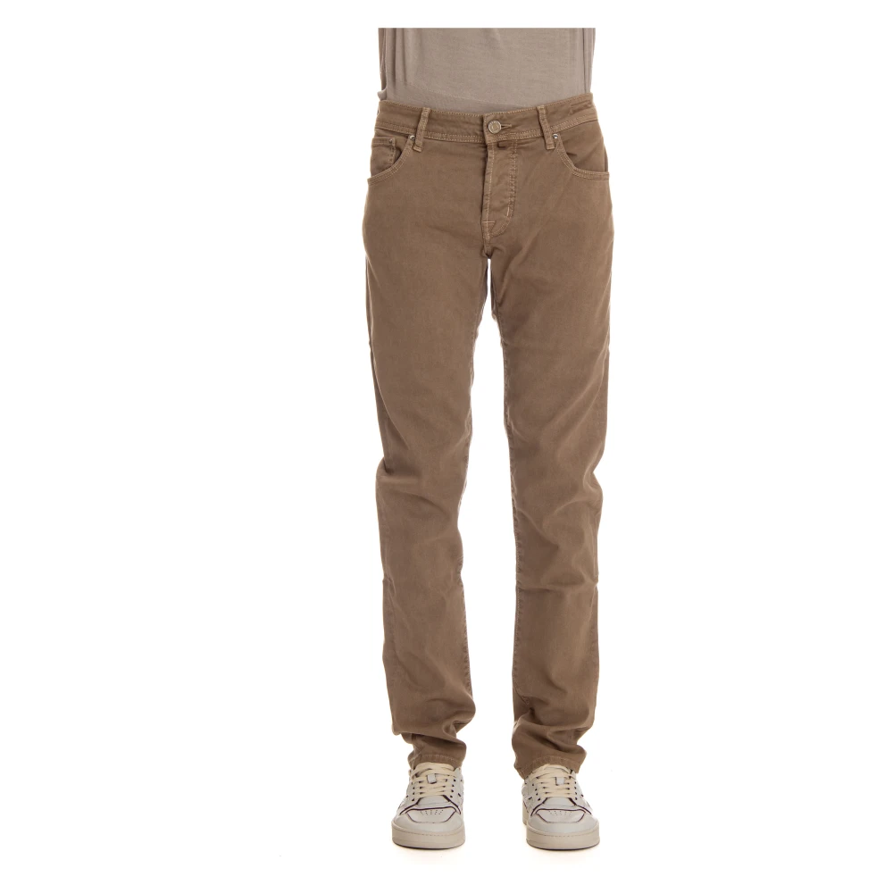 Jacob Cohën Luxe Denim Jeans Nick Fit Beige Heren