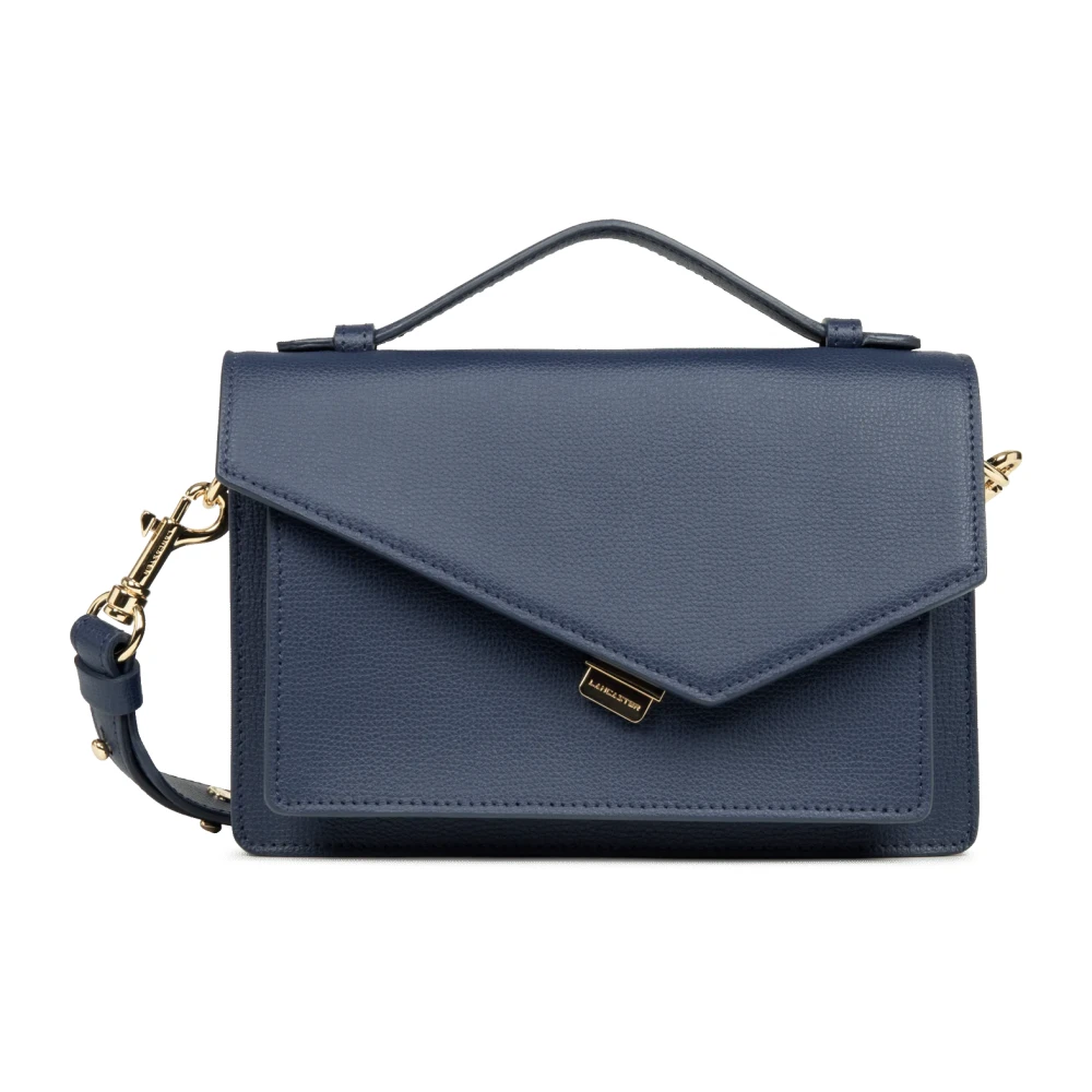 Lancaster Elegante Flap Handtas met Sluiting Blue Dames