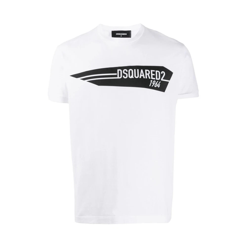 Dsquared2 Wit Katoenen T-Shirt Zeer Dan Fit White Heren