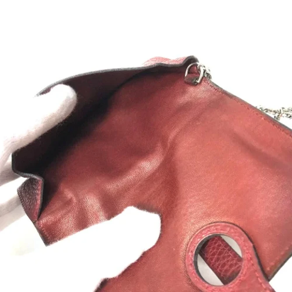Hermès Vintage Pre-owned Leather wallets Red Dames