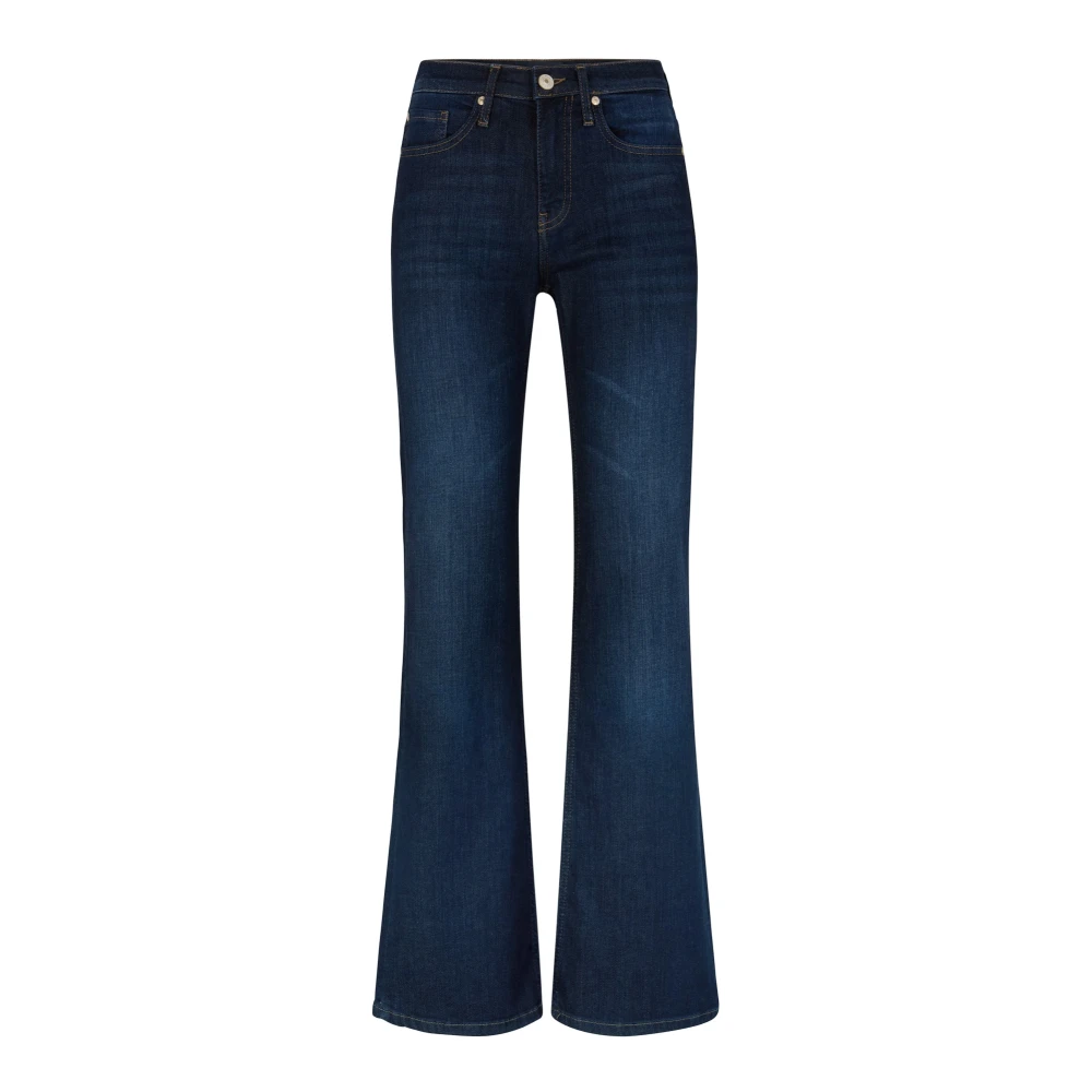 Joop! Dames Flared Jeans Donkerblauw Blue Dames