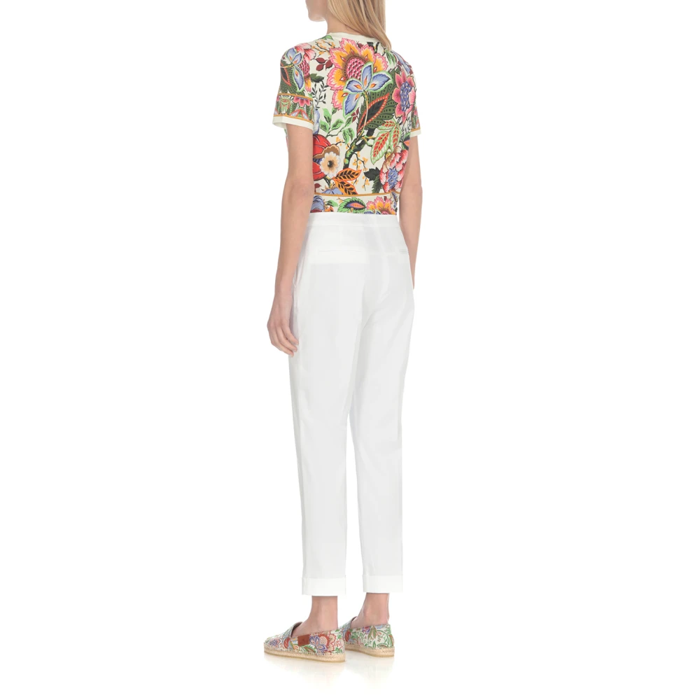 ETRO Cropped Trousers White Dames