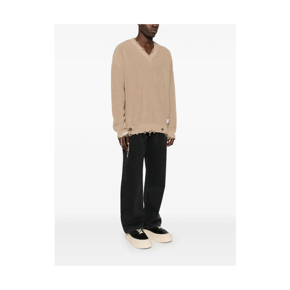 MM6 Maison Margiela Gestoorde trui met kenmerkend motief Brown Heren