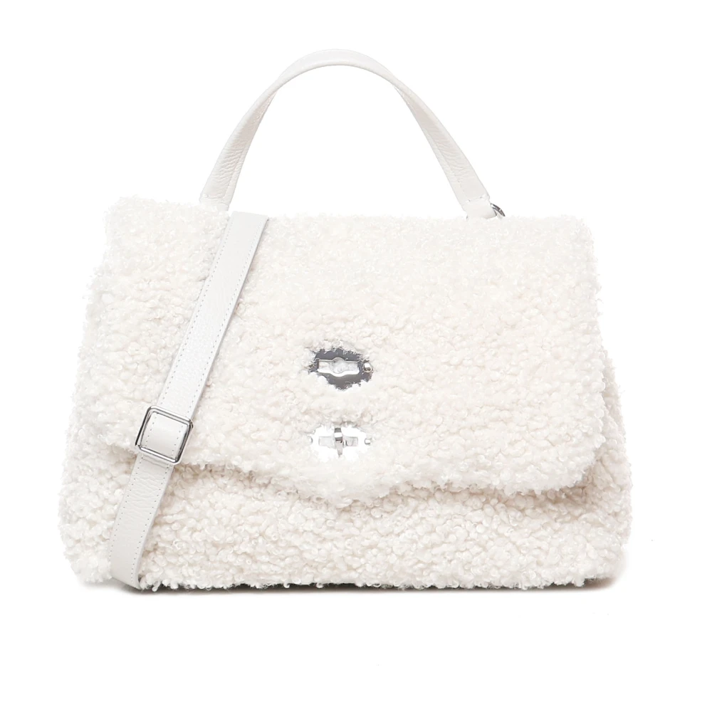 Zanellato Teddy Effect Schoudertas Wit White Dames