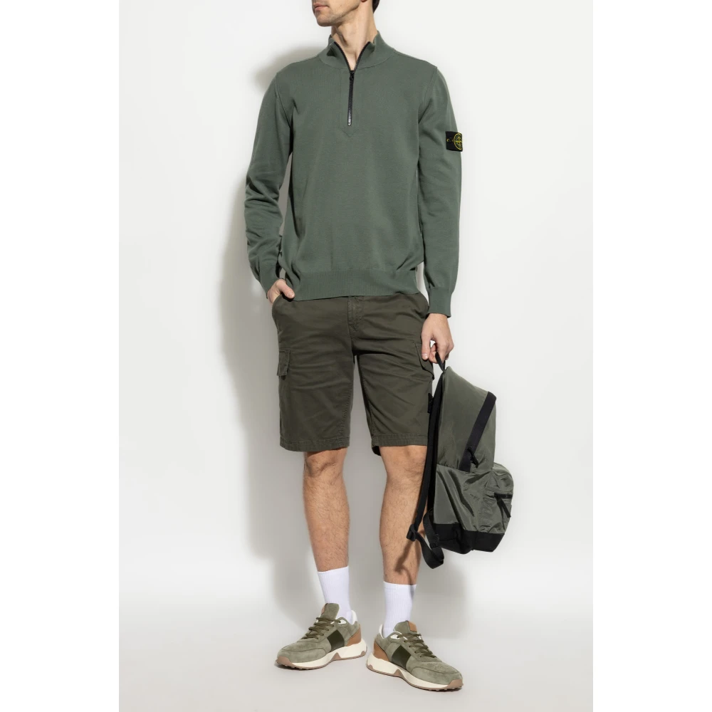 Stone Island Trui met opstaande kraag Green Heren