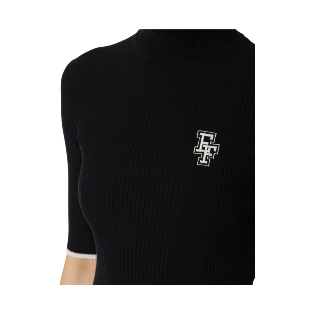 Elisabetta Franchi Stijlvolle Gebreide Top Black Dames