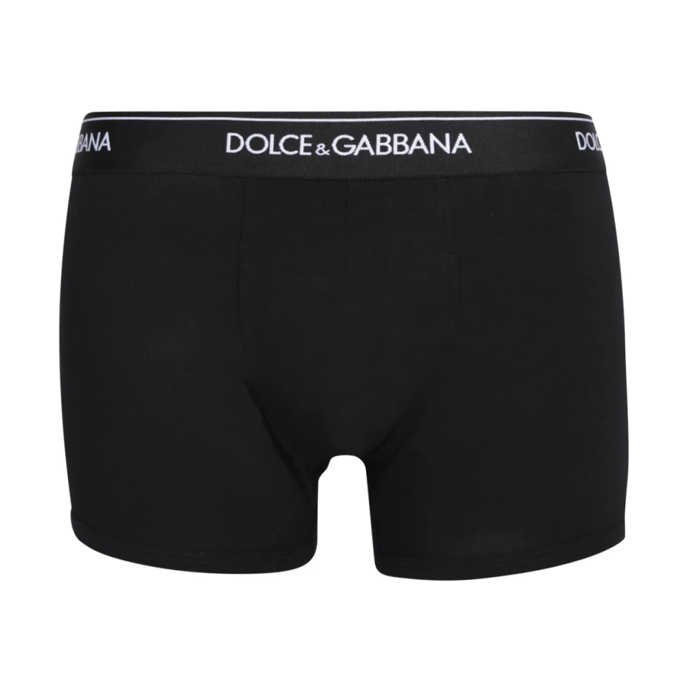 Dolce & Gabbana Black Underpants, Male, L, Elasticated Waistband Bi-Pack Collection