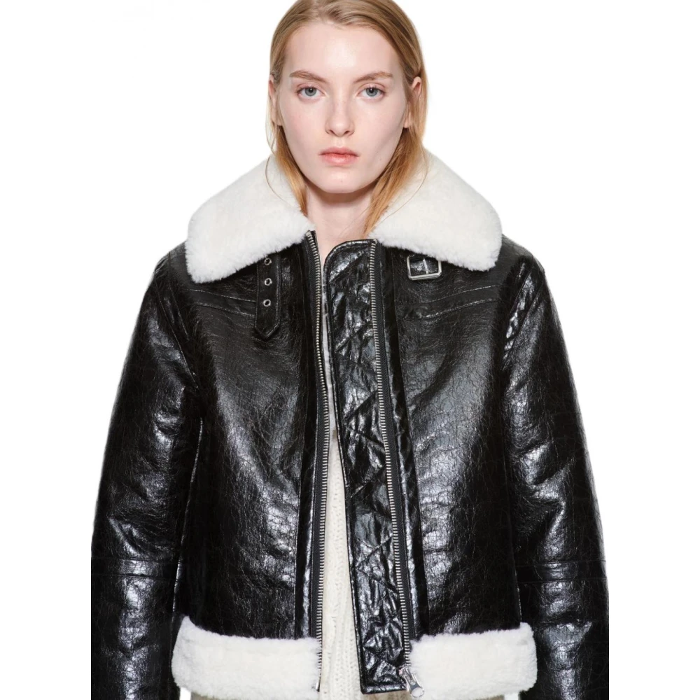 Stand Studio Polyester Puffer en Parka Jassen Black Dames