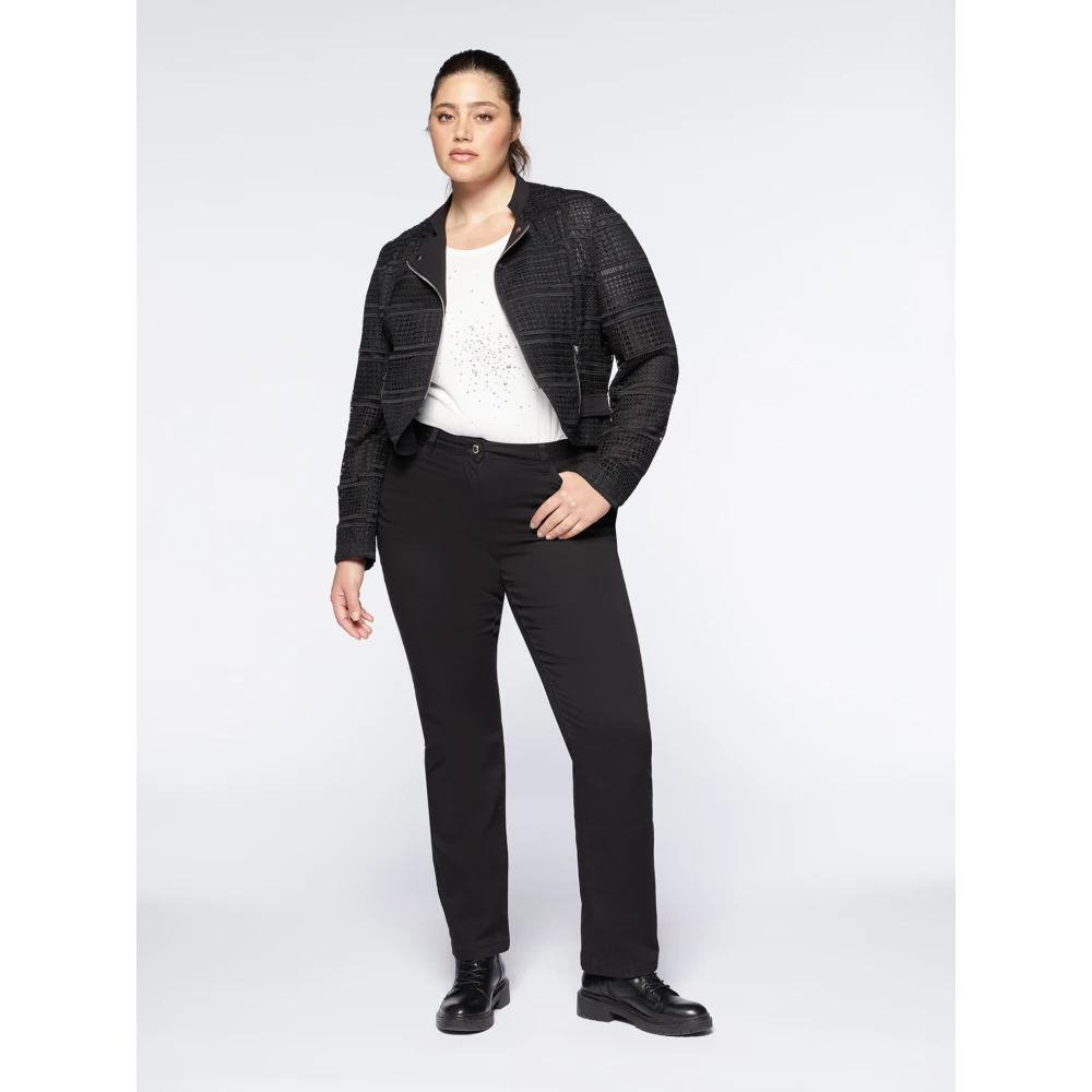 Fiorella Rubino Korte Macramé Bikerjas Black Dames