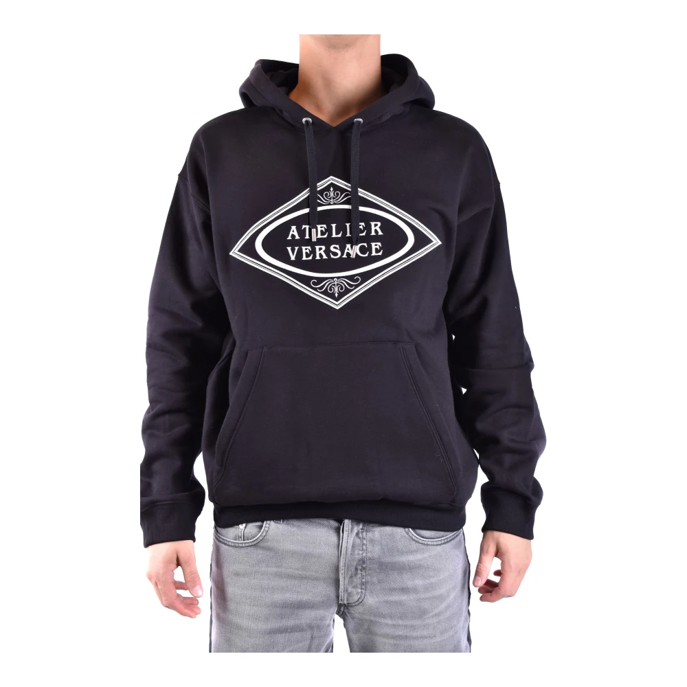 Versace Mannelijk Zwart Hoodies & Sweatvesten Heren, L, Hoodie