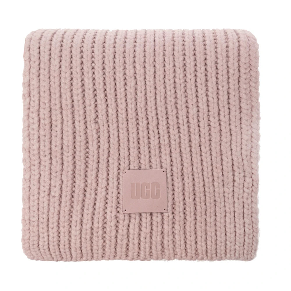 Ugg Winter sjaal met logo-patch Pink Dames