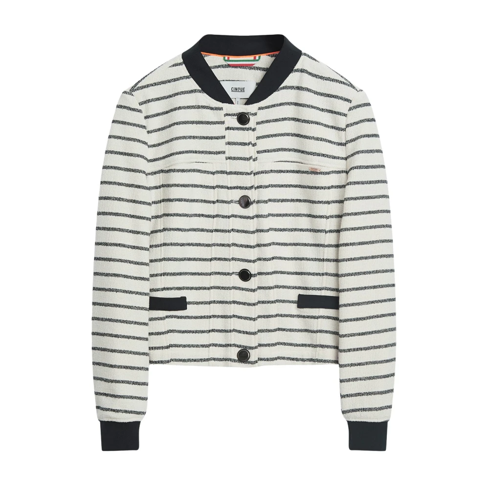 CINQUE Bouclé Blouson met sportieve strepen Multicolor Heren