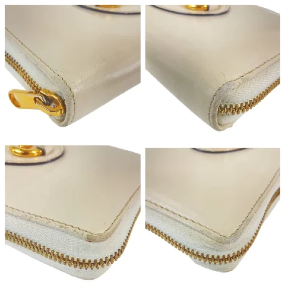 Gucci Vintage Pre-owned Leather wallets White Dames
