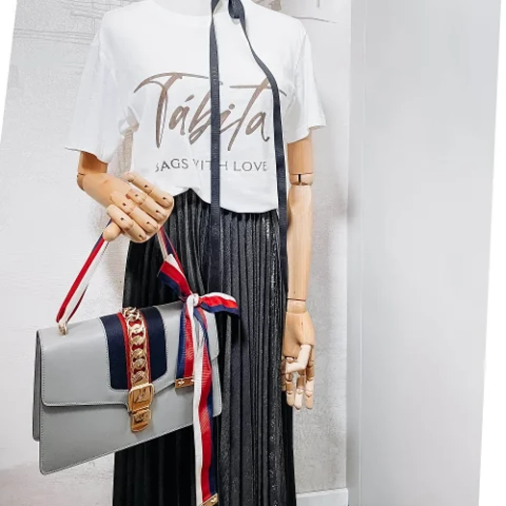 Gucci Vintage Pre-owned Leather gucci-bags Gray Dames