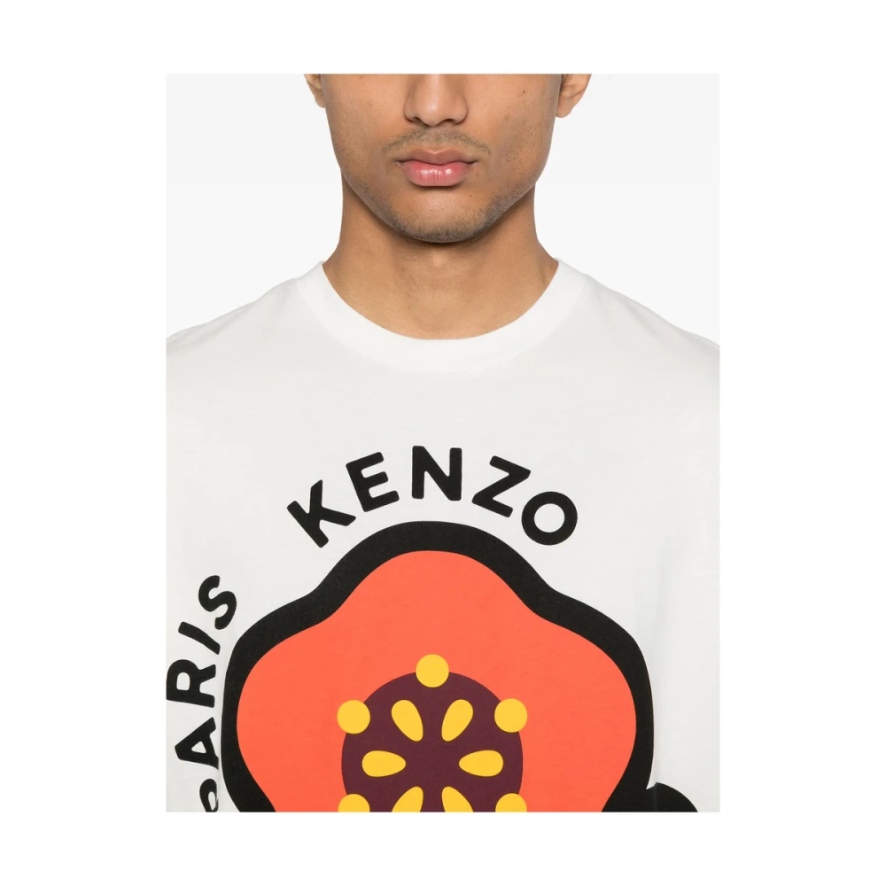 Kenzo Grafische Print Crew Neck T-shirt White Heren