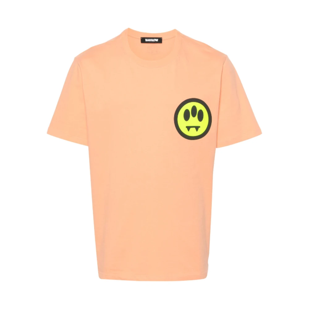 Barrow Bedrukt T-shirt in Licht Oranje Orange Heren