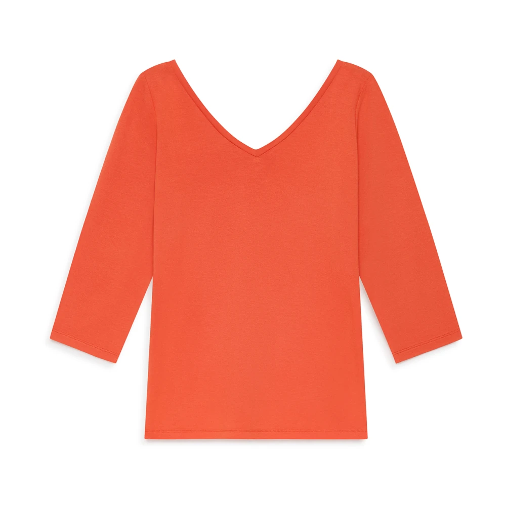 Maliparmi Zachte Jersey T-Shirt Orange Dames