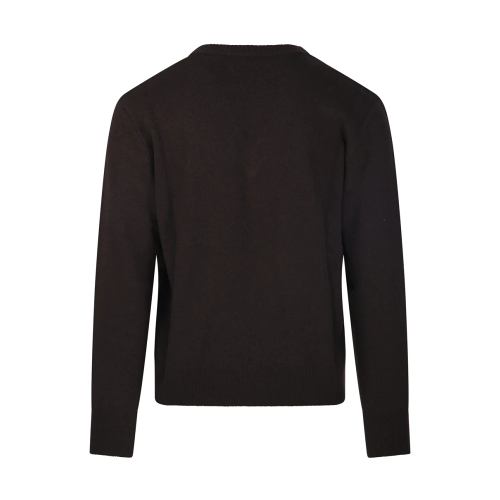 Officine Générale Manolo Sweater in Koffie Marineblauw Ecru Multicolor Heren