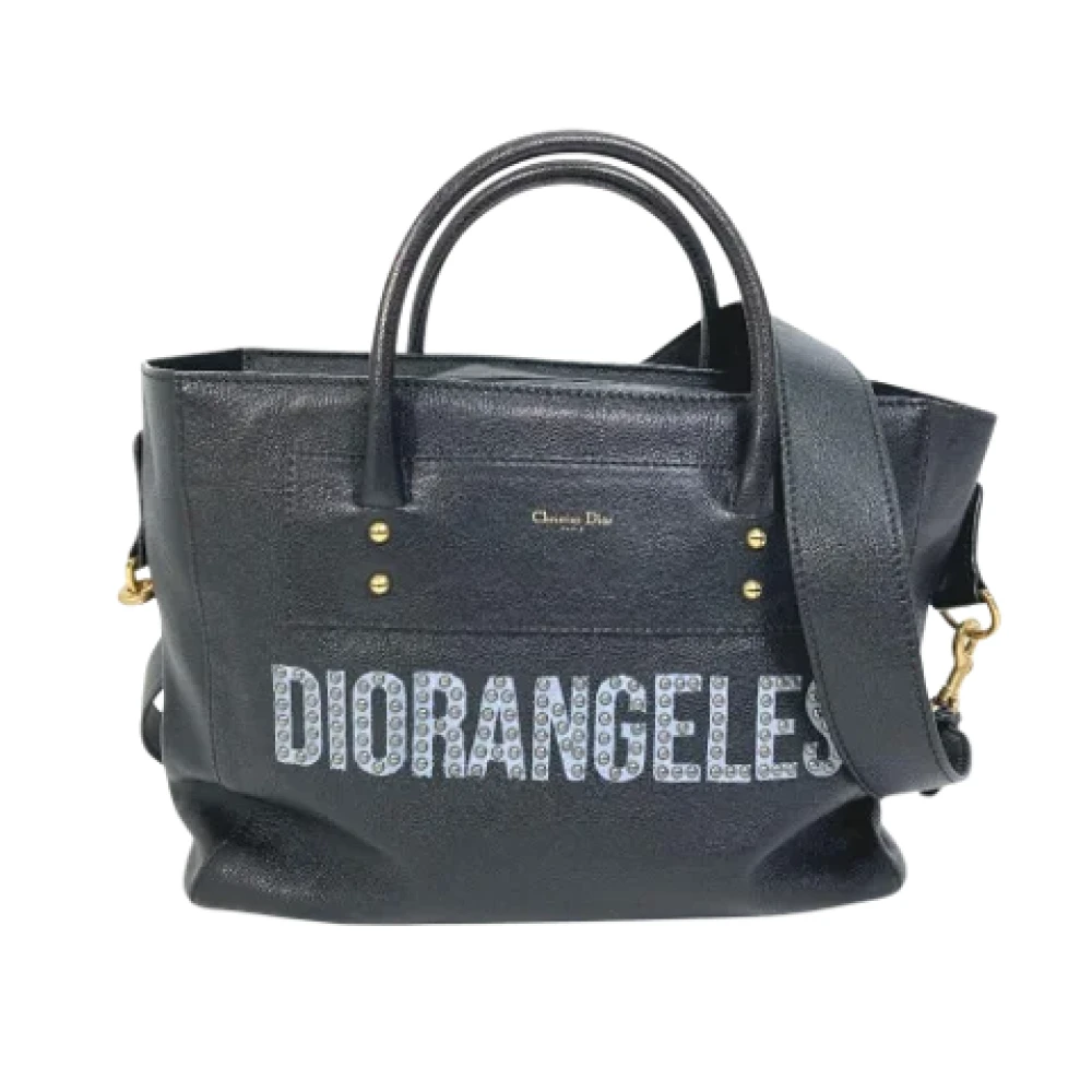 Dior Vintage Pre-owned Leather dior-bags Black Dames