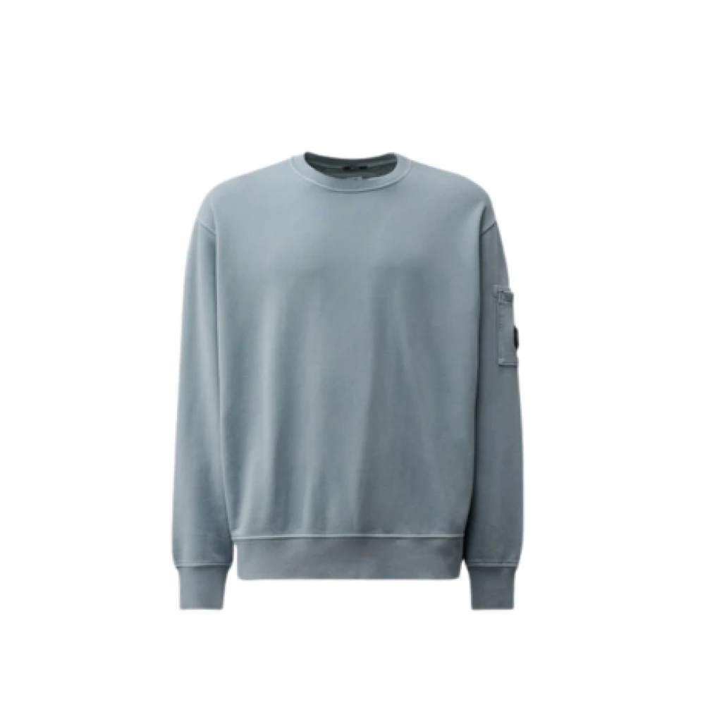 C.P. Company Diagonaal Fleece Sweatshirt Blue Heren
