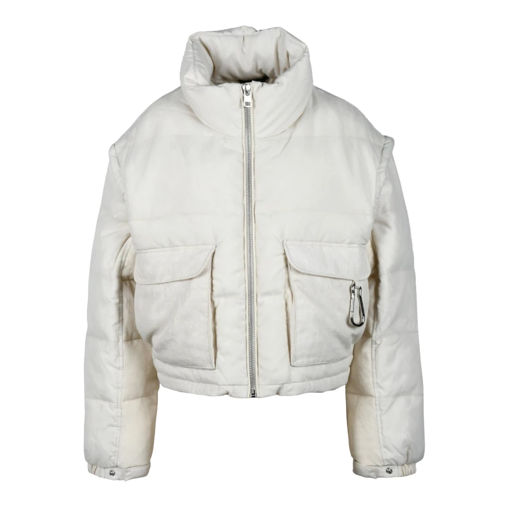 Calvin Klein Jeans Nylon Piumino Jas Beige Dames