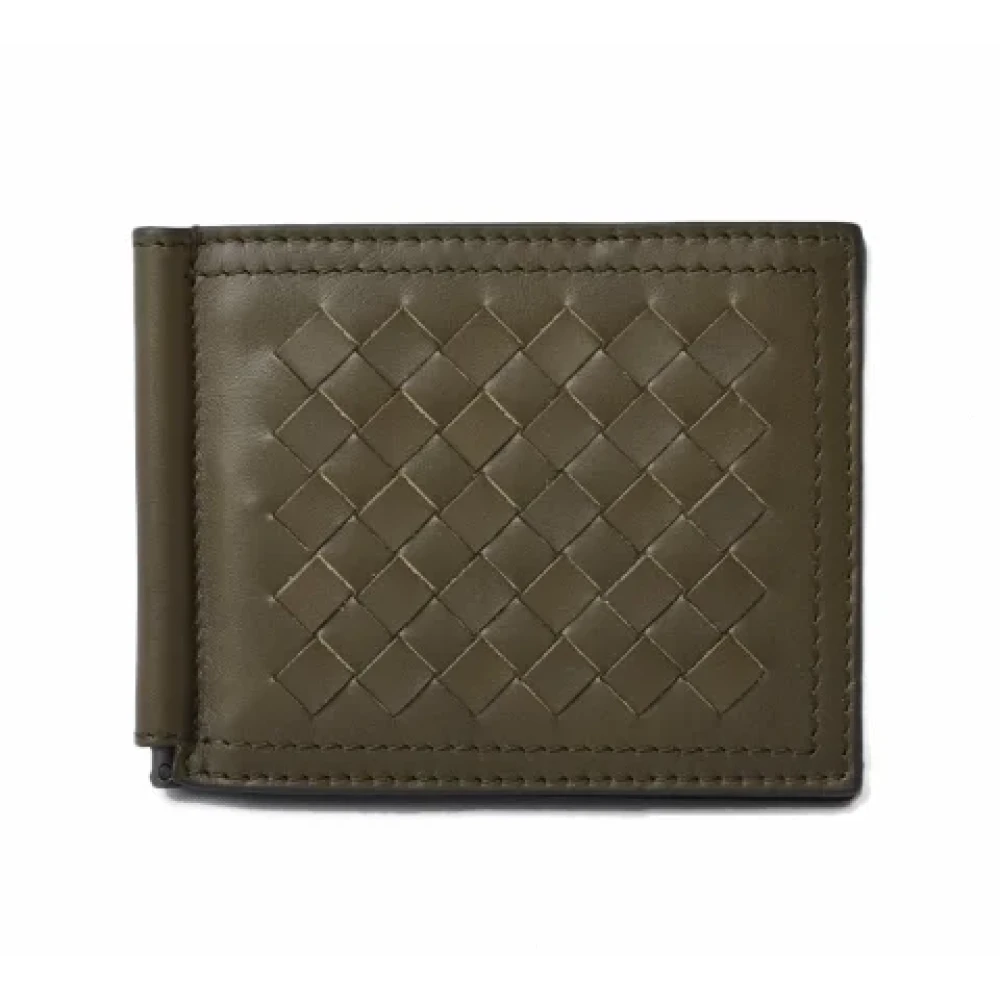 Bottega Veneta Vintage Pre-owned Leather wallets Green Dames