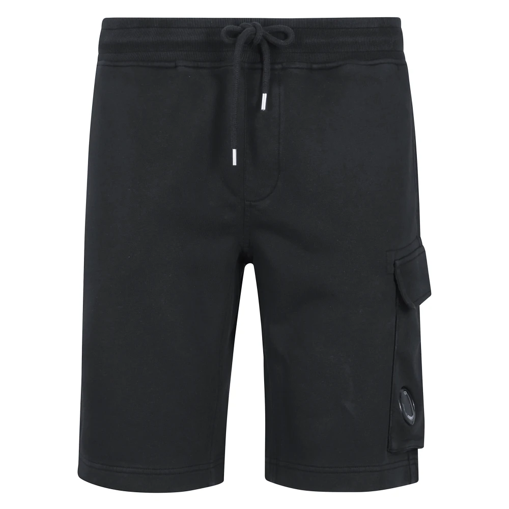 C.P. Company Logo Fleece Shorts Black, Herr