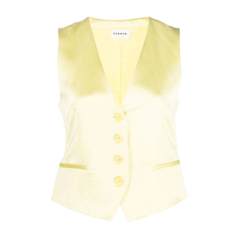 P.a.r.o.s.h. Rasone Vests Gilet 056 Yellow Dames