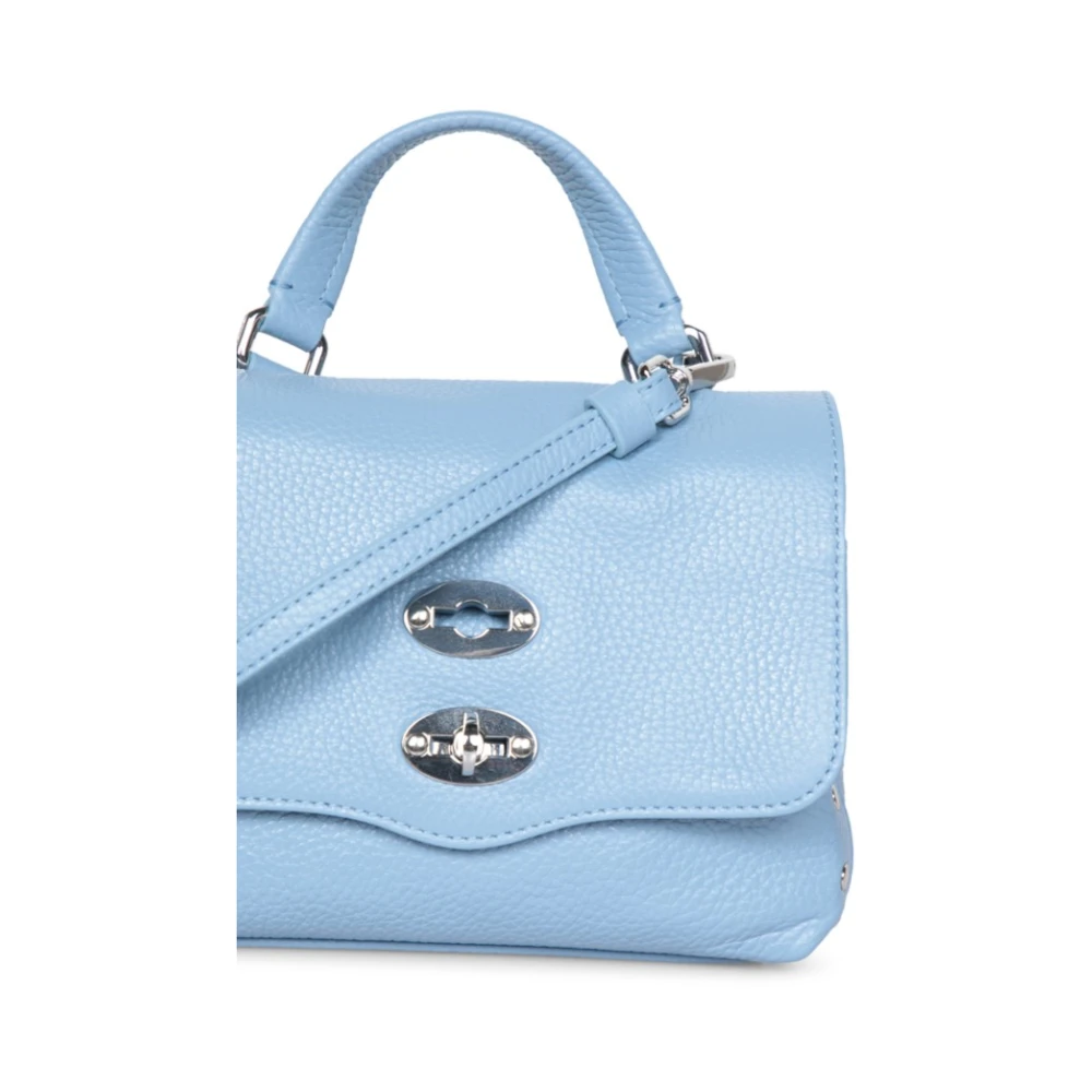 Zanellato Blauwe Leatherstrina Dagelijkse Schoudertas Blue Dames