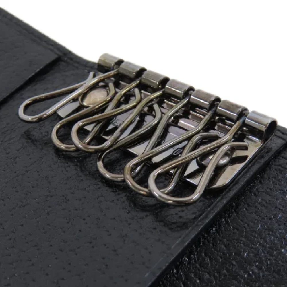 Gucci Vintage Pre-owned Leather key-holders Black Dames