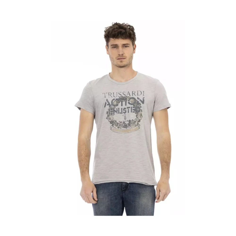 Trussardi Grijs Katoenen Heren T-Shirt Gray Heren